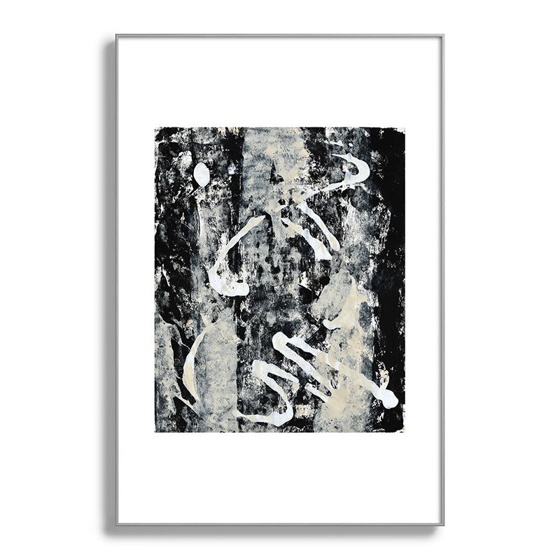 003: a vibrant abstract design in black and white by Alyssa Hamilton Art  Framed Art Print