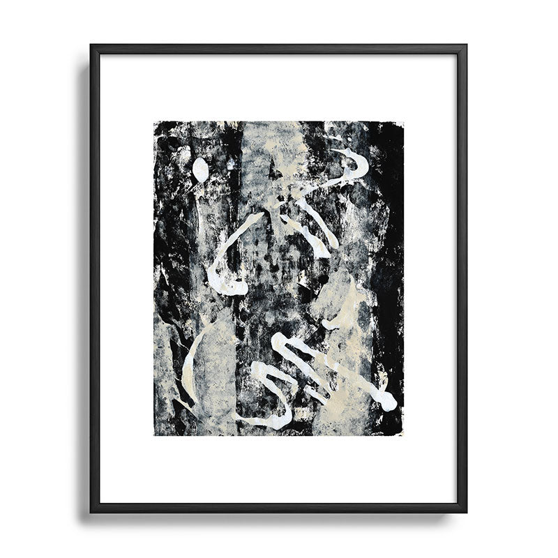 003: a vibrant abstract design in black and white by Alyssa Hamilton Art  Framed Art Print