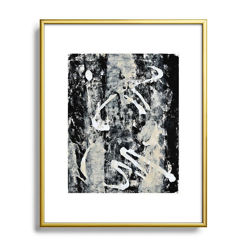 003: a vibrant abstract design in black and white by Alyssa Hamilton Art  Framed Art Print