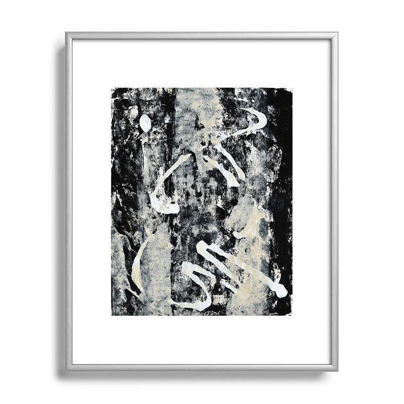 003: a vibrant abstract design in black and white by Alyssa Hamilton Art  Framed Art Print