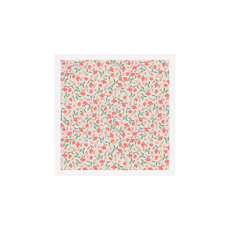 A breath of fresh air - A seamless floral pattern in pinks and reds Art Print