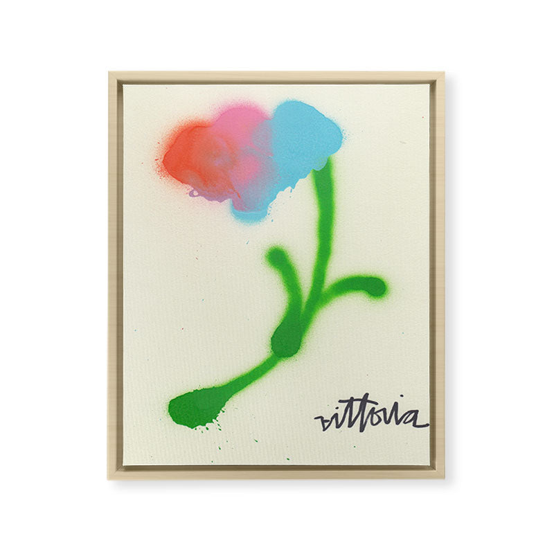 A Flower For Your Mind Framed Canvas Print