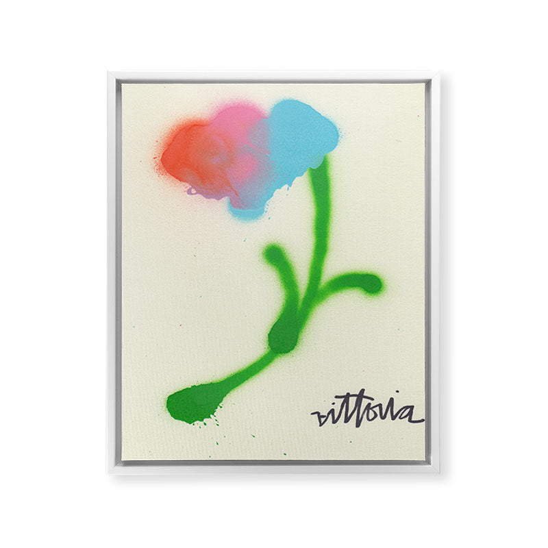 A Flower For Your Mind Framed Canvas Print