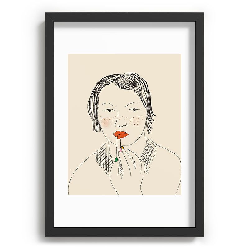 A Bold Lip Framed Art Print