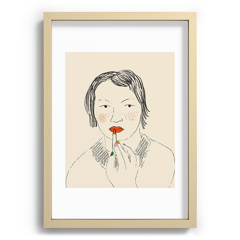 A Bold Lip Framed Art Print