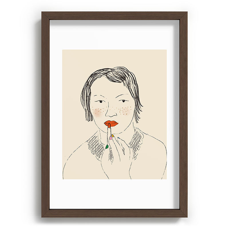 A Bold Lip Framed Art Print
