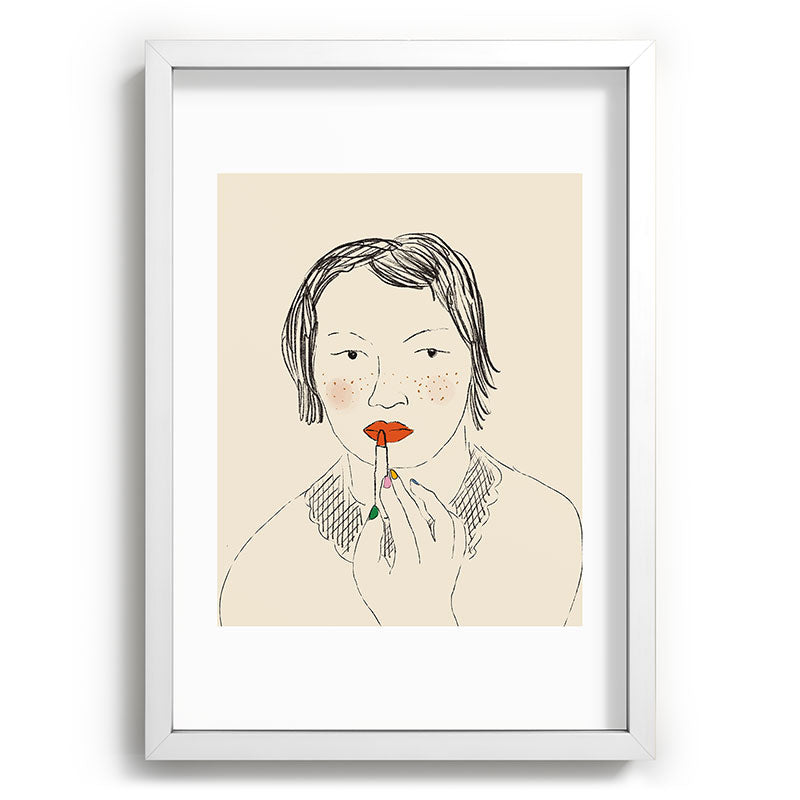 A Bold Lip Framed Art Print