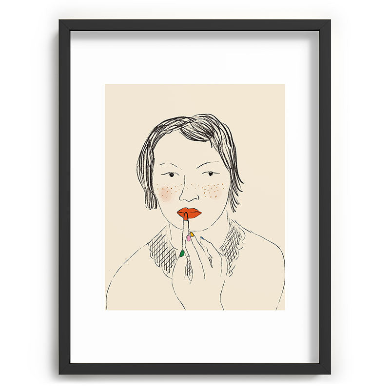 A Bold Lip Framed Art Print