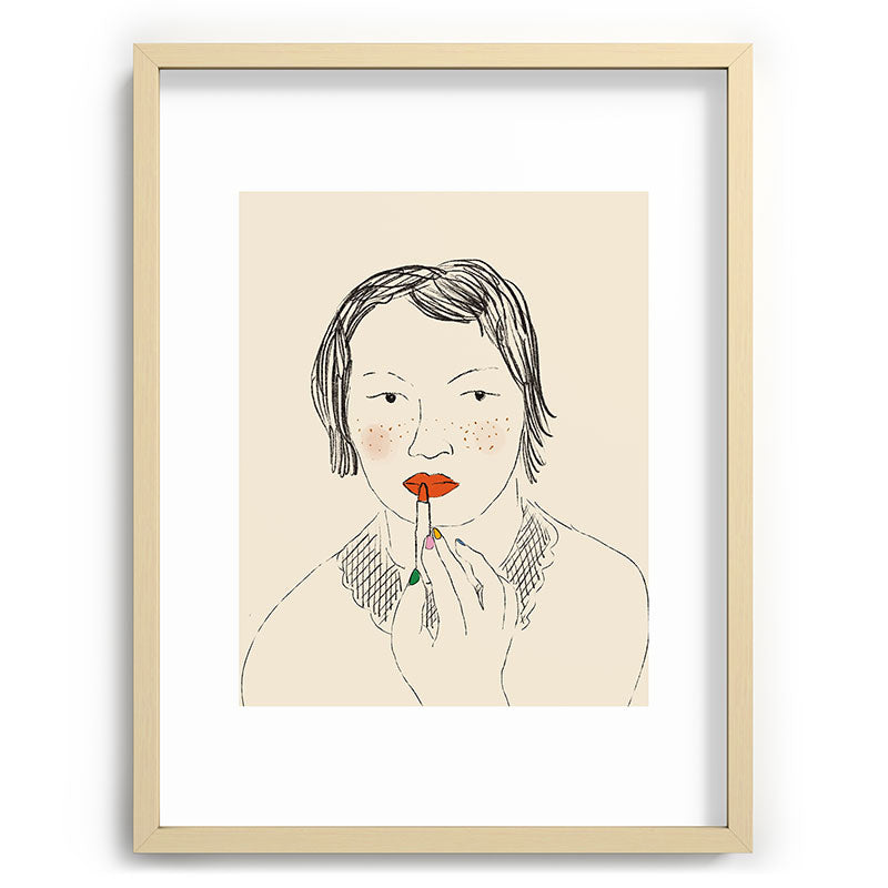 A Bold Lip Framed Art Print