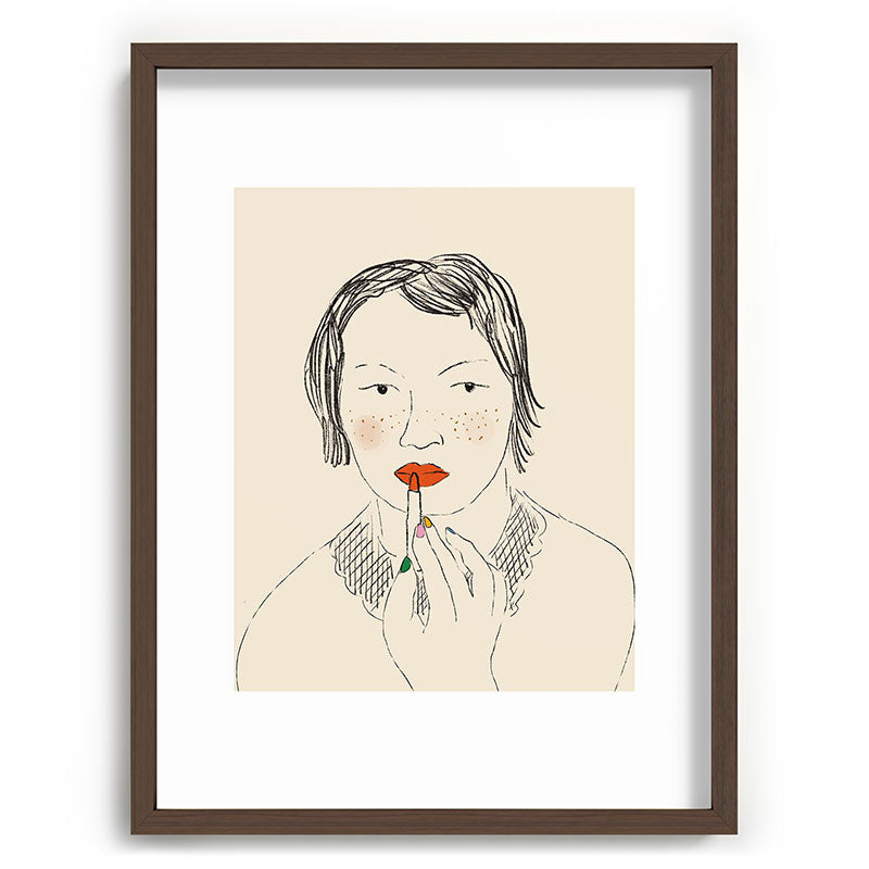 A Bold Lip Framed Art Print