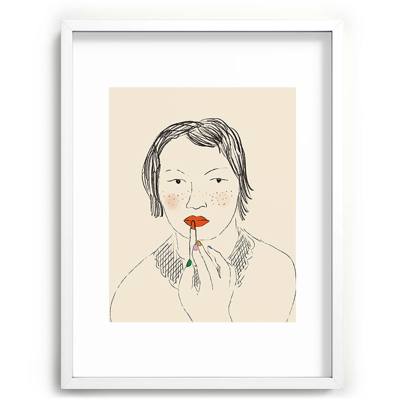 A Bold Lip Framed Art Print