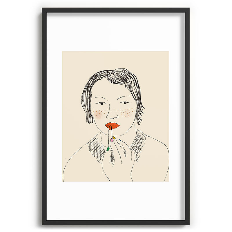 A Bold Lip Framed Art Print