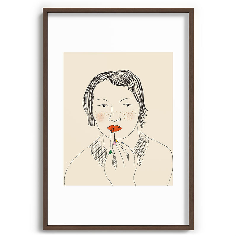 A Bold Lip Framed Art Print
