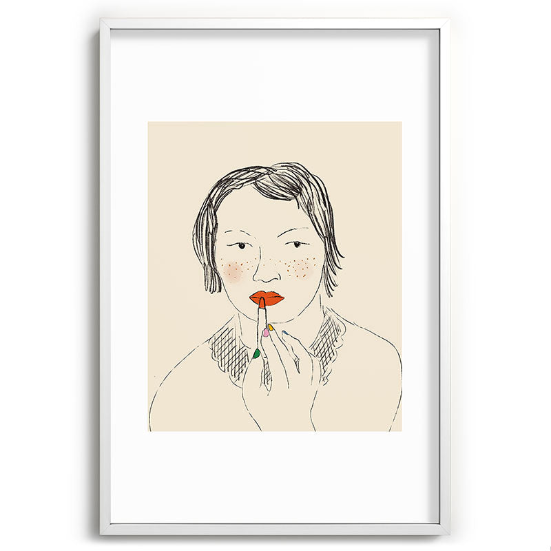 A Bold Lip Framed Art Print