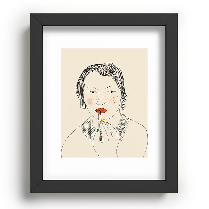 A Bold Lip Framed Art Print
