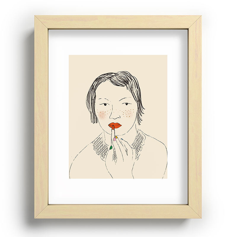 A Bold Lip Framed Art Print