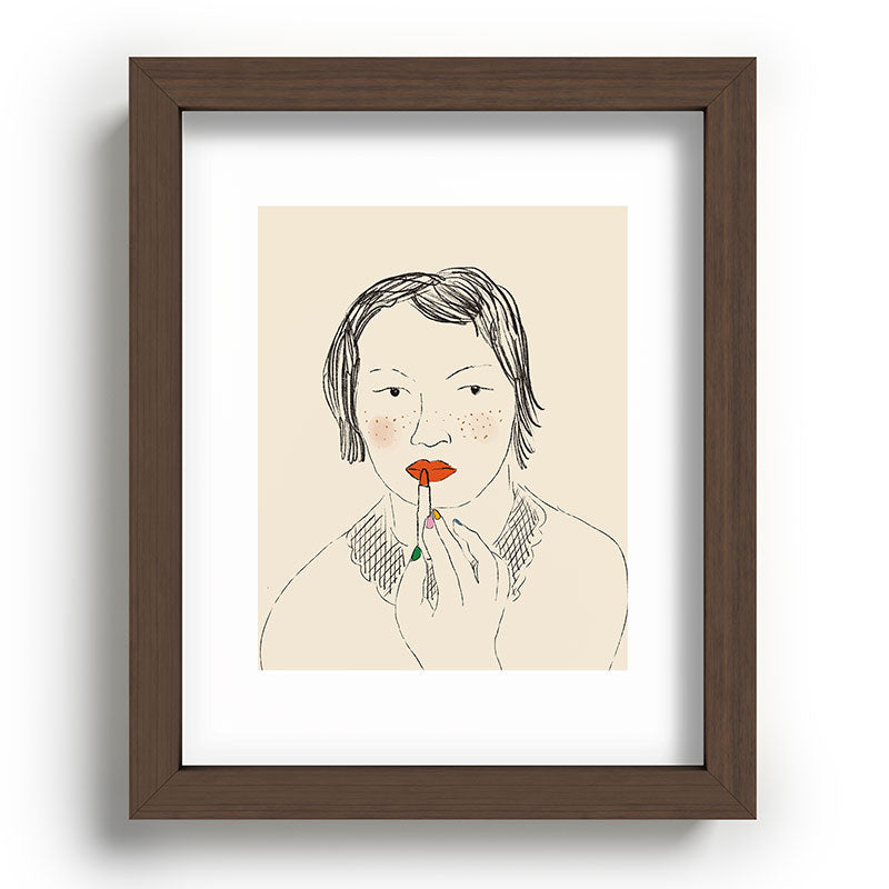 A Bold Lip Framed Art Print