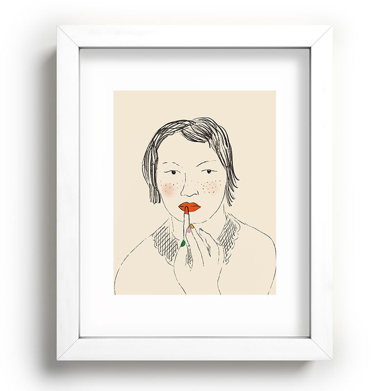 A Bold Lip Framed Art Print