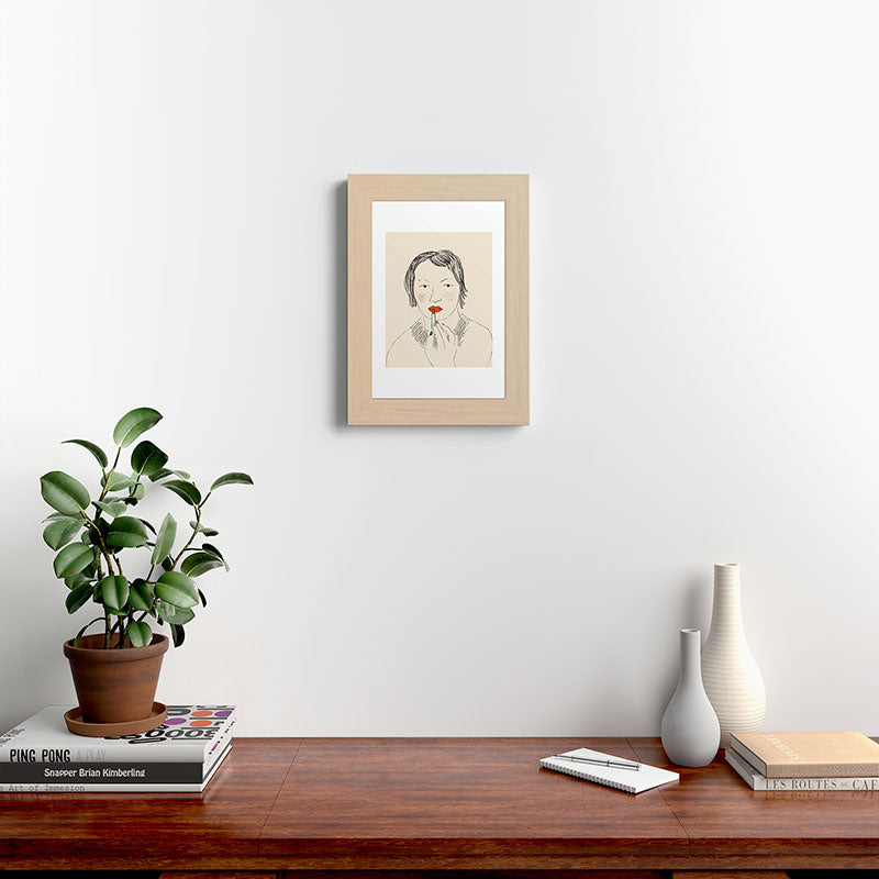 A Bold Lip Framed Art Print