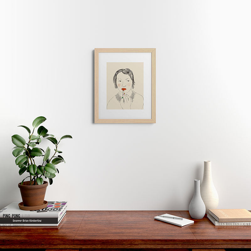 A Bold Lip Framed Art Print