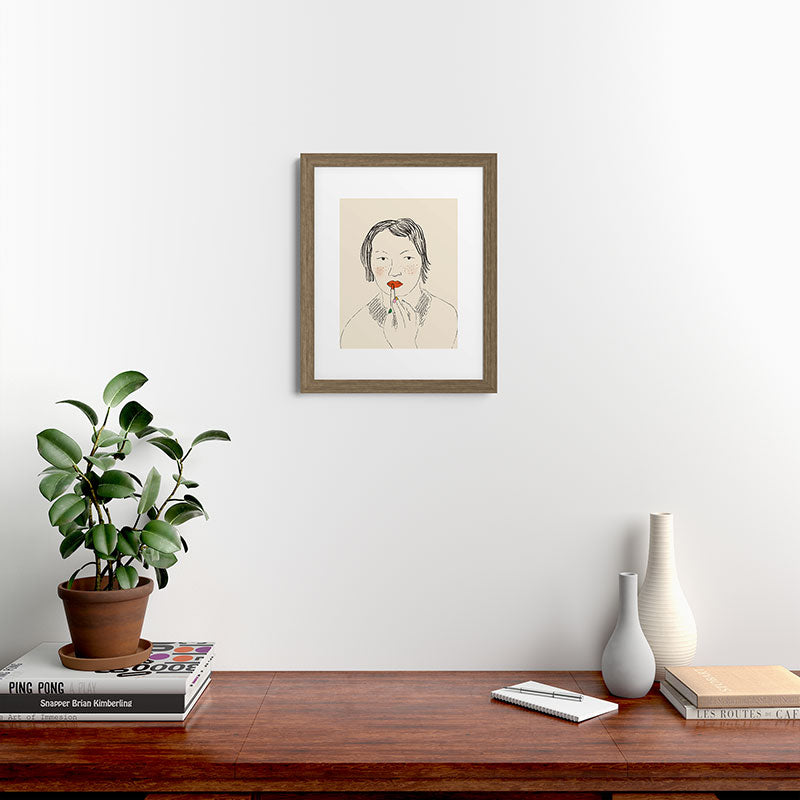 A Bold Lip Framed Art Print