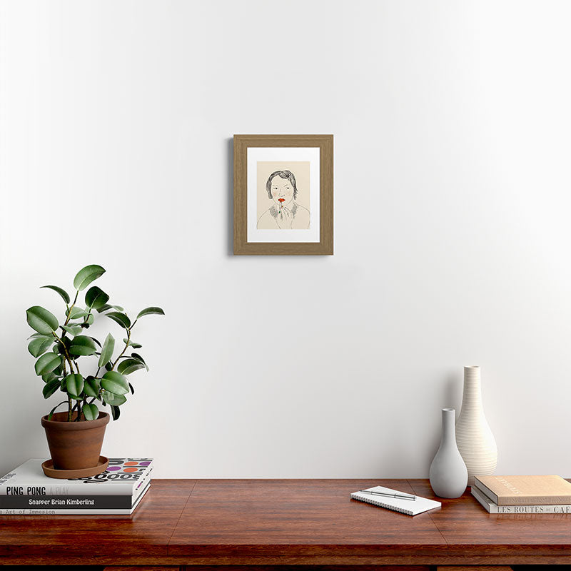 A Bold Lip Framed Art Print