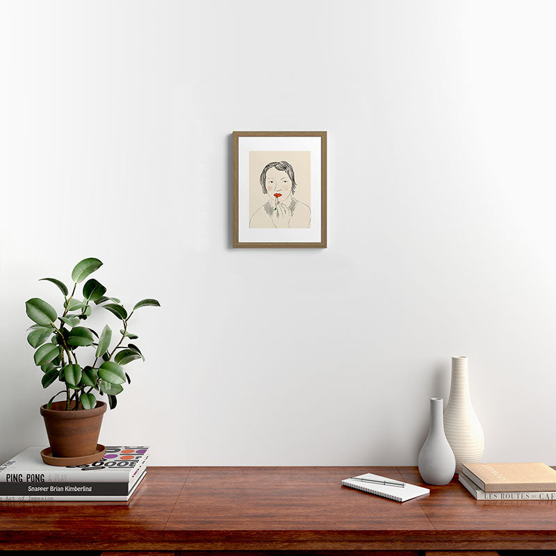 A Bold Lip Framed Art Print