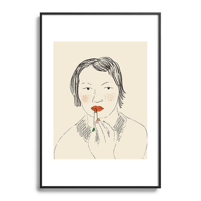 A Bold Lip Framed Art Print