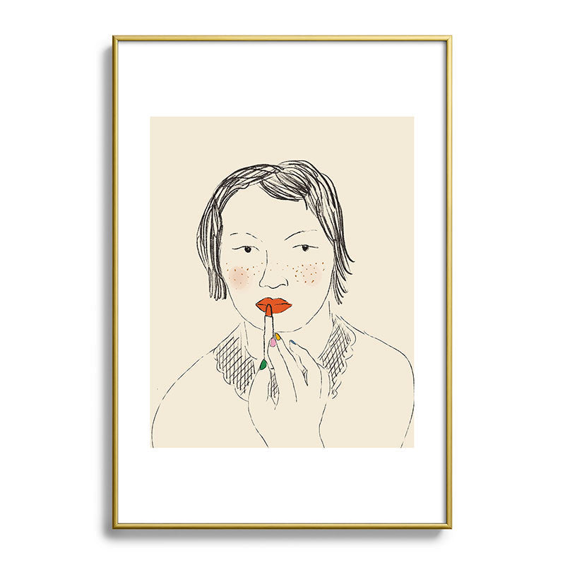 A Bold Lip Framed Art Print