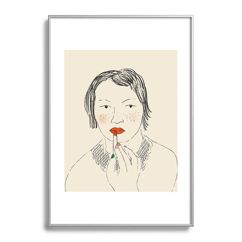 A Bold Lip Framed Art Print