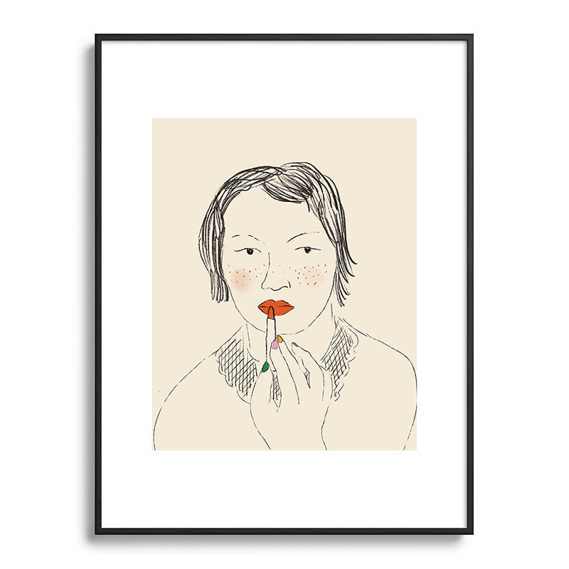 A Bold Lip Framed Art Print