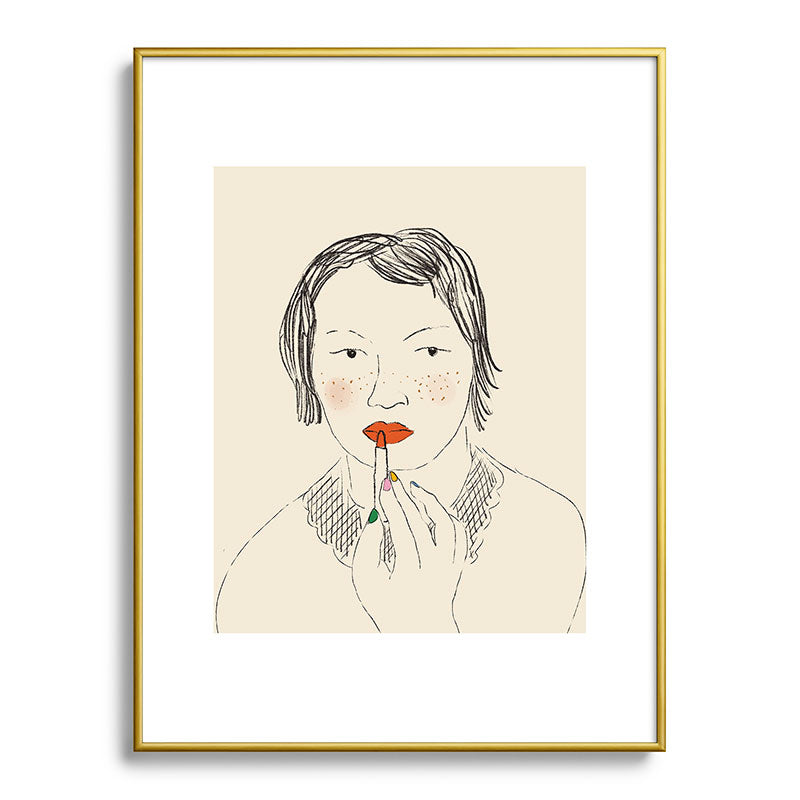 A Bold Lip Framed Art Print