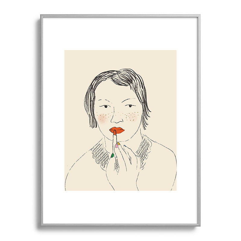 A Bold Lip Framed Art Print