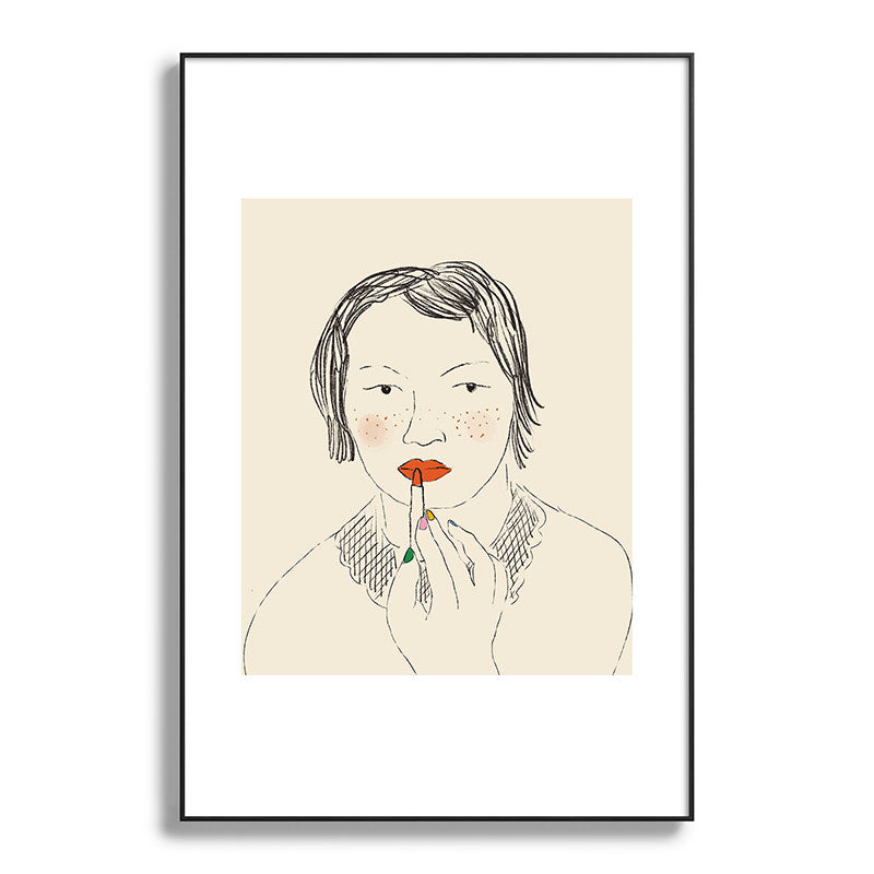 A Bold Lip Framed Art Print