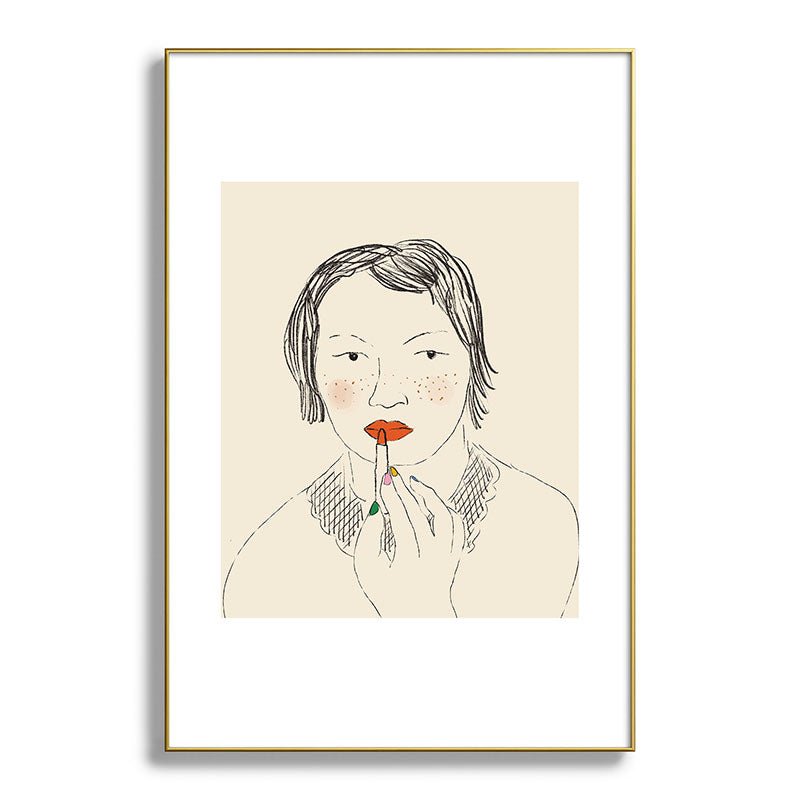 A Bold Lip Framed Art Print
