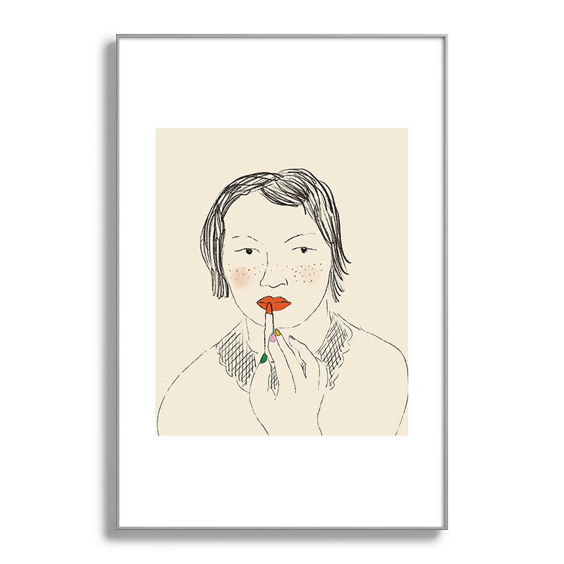 A Bold Lip Framed Art Print