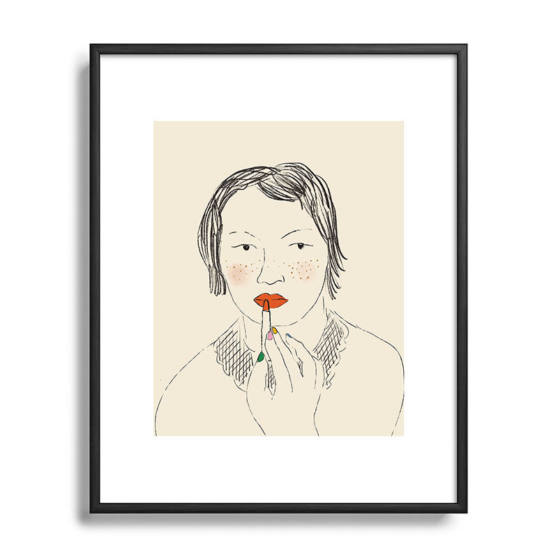 A Bold Lip Framed Art Print