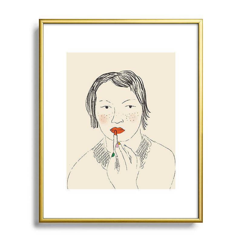 A Bold Lip Framed Art Print