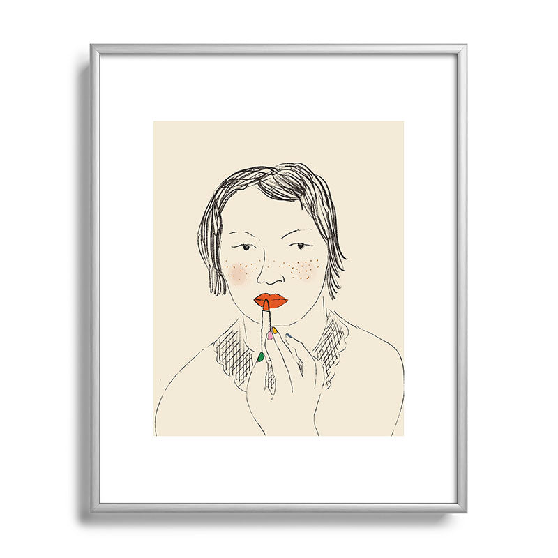 A Bold Lip Framed Art Print