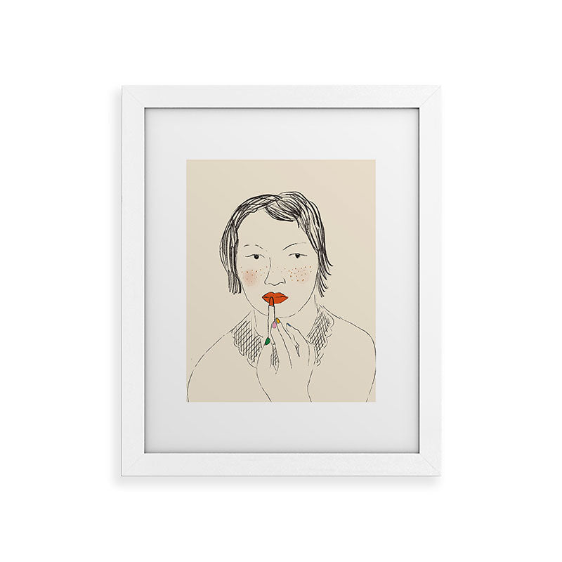 A Bold Lip Framed Art Print