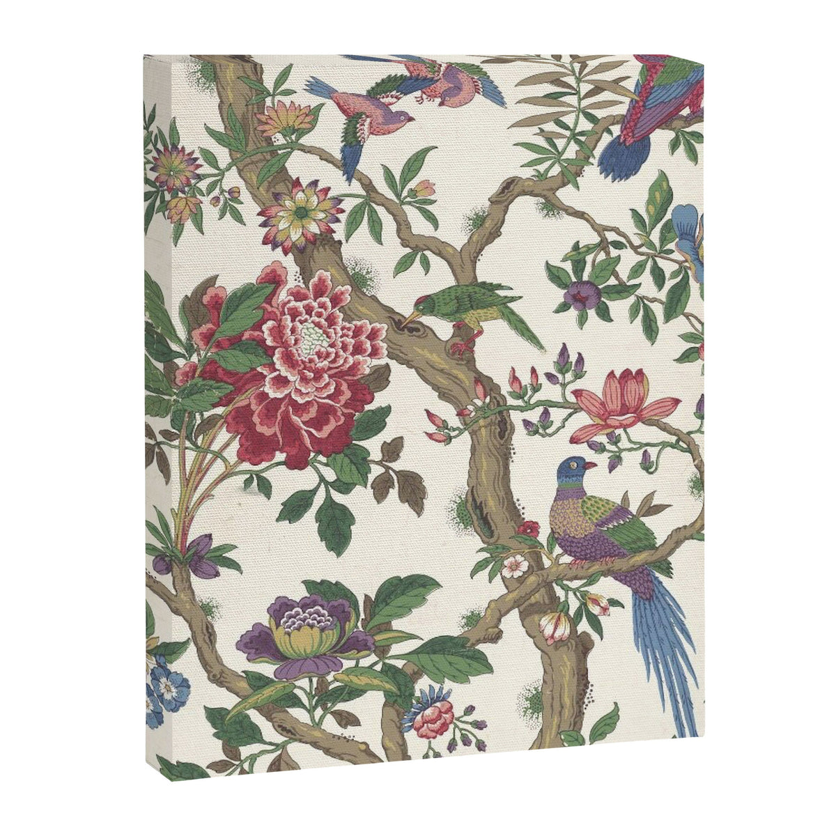 18th Century Chinoiserie Magpie Ivory Peony Garden Canvas Print