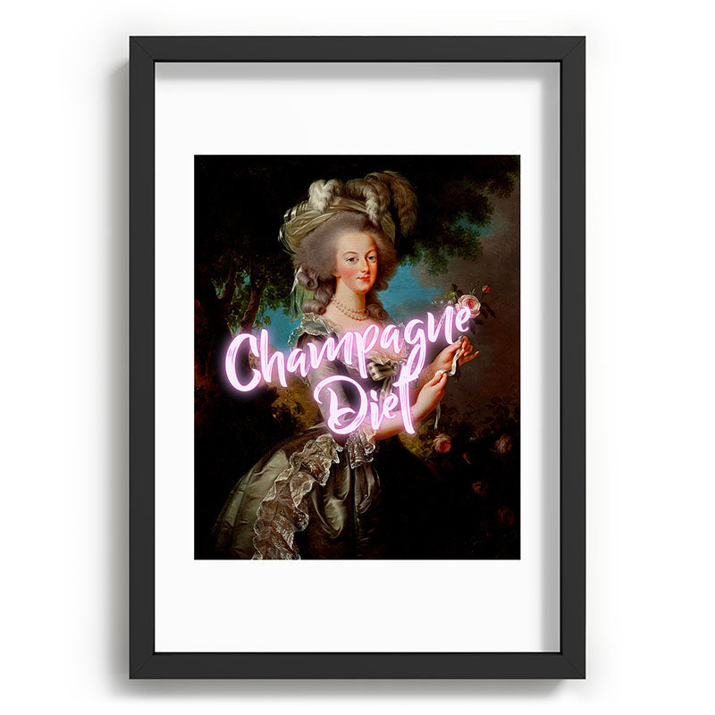 Champagne Diet' Marie Antoinette  Framed Art Print