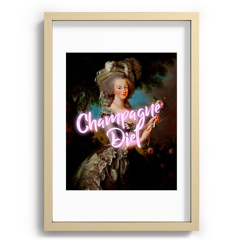 Champagne Diet' Marie Antoinette  Framed Art Print