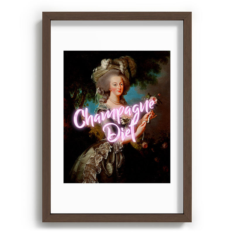 Champagne Diet' Marie Antoinette  Framed Art Print