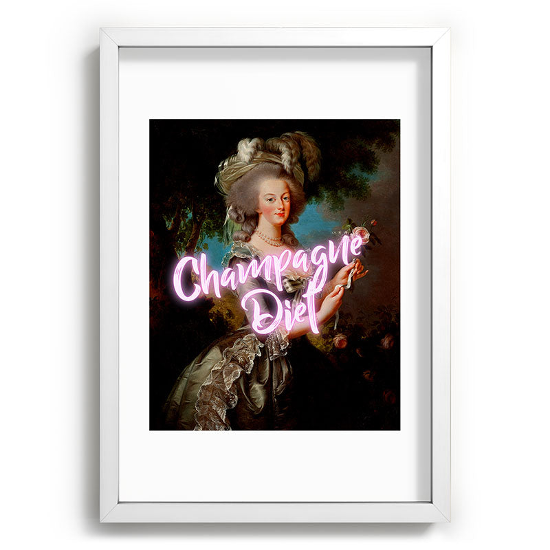 Champagne Diet' Marie Antoinette  Framed Art Print