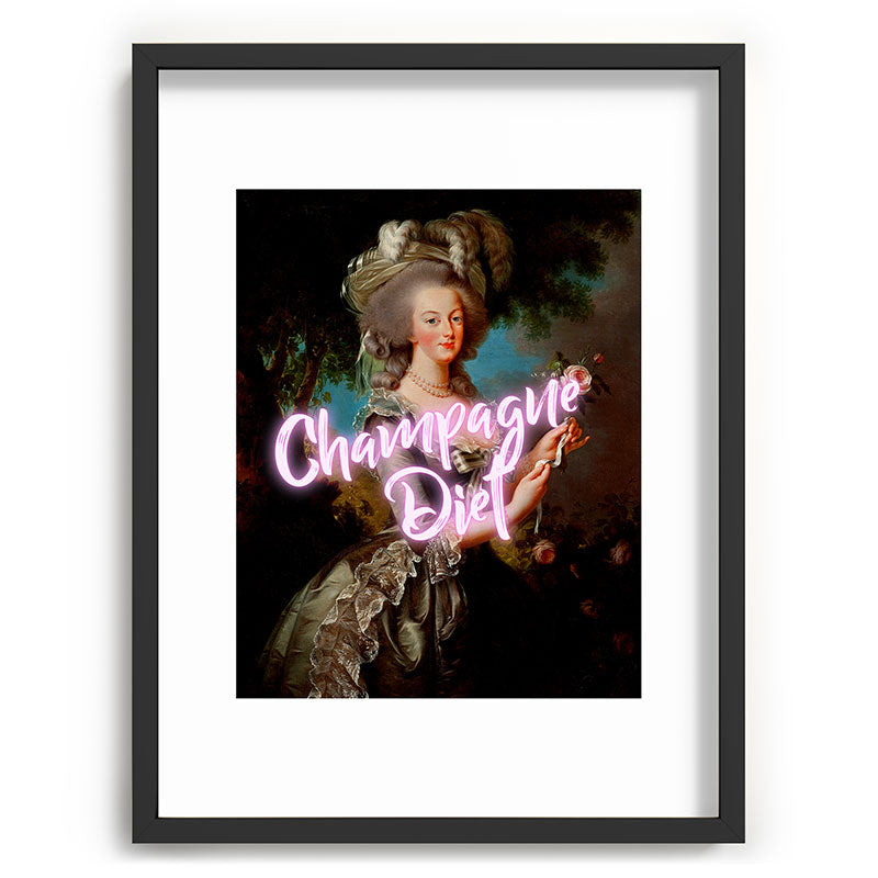 Champagne Diet' Marie Antoinette  Framed Art Print