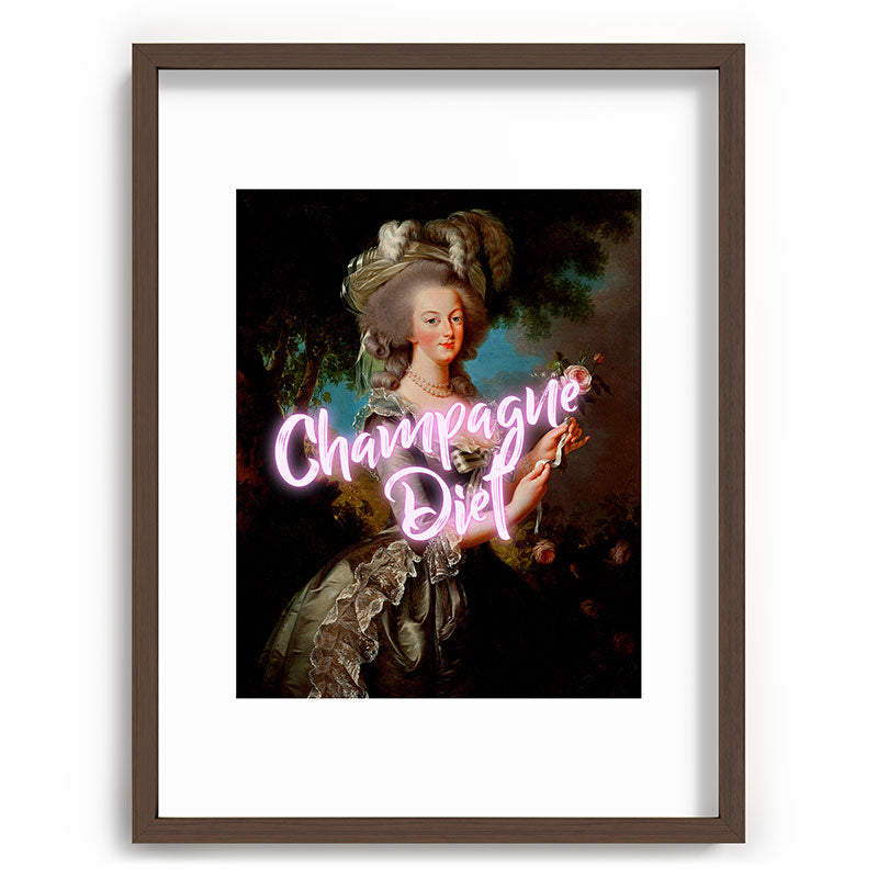 Champagne Diet' Marie Antoinette  Framed Art Print