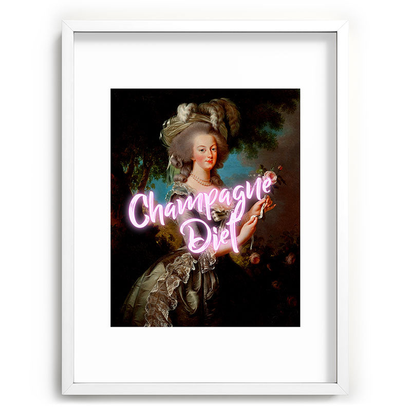 Champagne Diet' Marie Antoinette  Framed Art Print