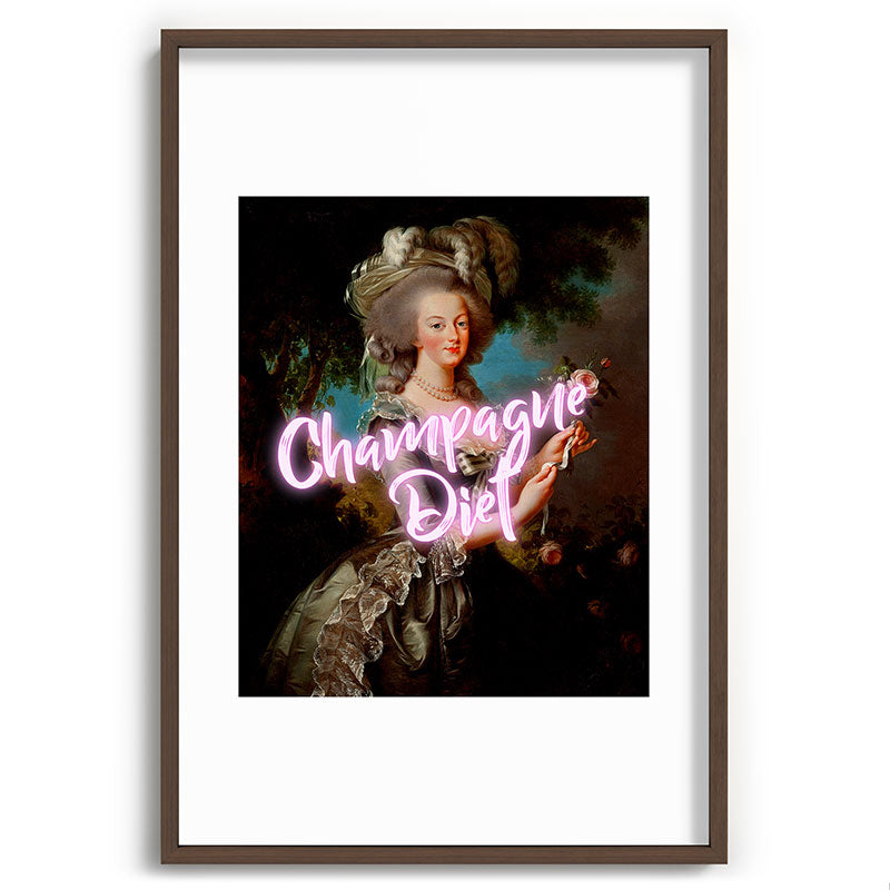 Champagne Diet' Marie Antoinette  Framed Art Print