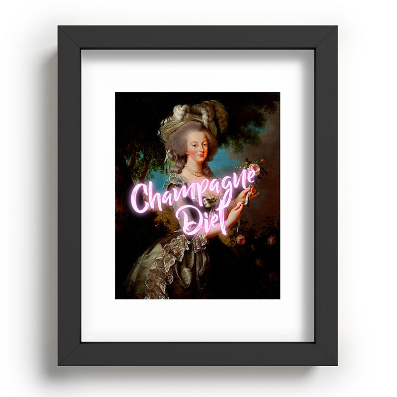 Champagne Diet' Marie Antoinette  Framed Art Print